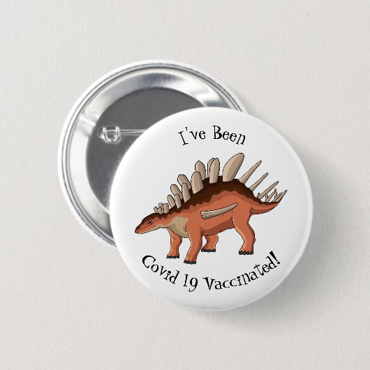 Kentrosaurus cartoon illustratie ronde button 5,7 cm (Voorkant /achterkant)