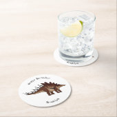 Kentrosaurus cartoon illustratie ronde kartonnen onderzetter (Insitu)