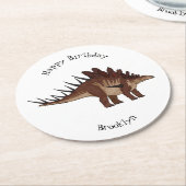 Kentrosaurus cartoon illustratie ronde kartonnen onderzetter (Gebogen)