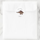Kentrosaurus cartoon illustratie ronde sticker (Tas)