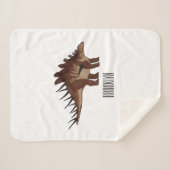 Kentrosaurus cartoon illustratie sherpa deken (Voorkant (horizontaal))