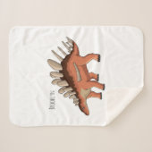 Kentrosaurus cartoon illustratie sherpa deken (Voorkant (horizontaal))