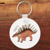 Kentrosaurus cartoon illustratie sleutelhanger (Voorkant)
