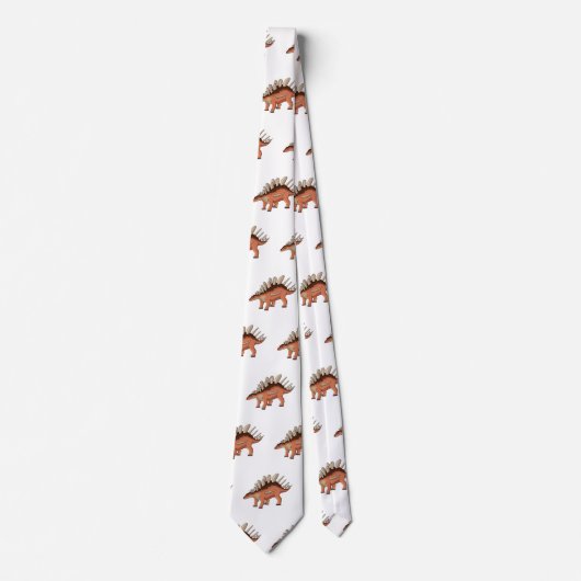 Kentrosaurus cartoon illustratie stropdas (Voorkant)
