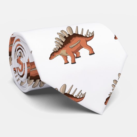 Kentrosaurus cartoon illustratie stropdas (Opgerold)