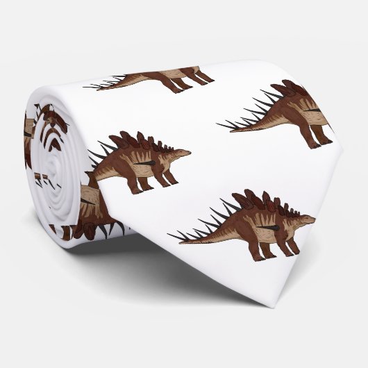 Kentrosaurus cartoon illustratie stropdas (Opgerold)