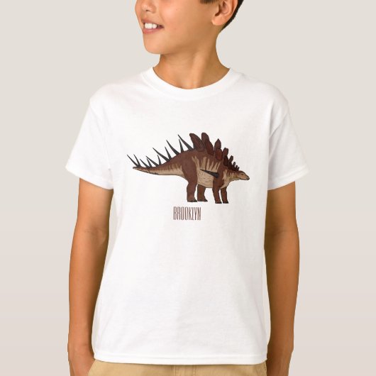 Kentrosaurus cartoon illustratie t-shirt (Voorkant)