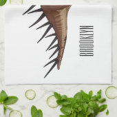 Kentrosaurus cartoon illustratie theedoek (Gevouwen)