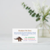 Kentrosaurus cartoon illustratie visitekaartje (Staand voorkant)