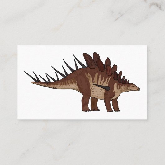 Kentrosaurus cartoon illustratie visitekaartje (Achterkant)