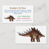 Kentrosaurus cartoon illustratie visitekaartje (Voorkant / Achterkant)