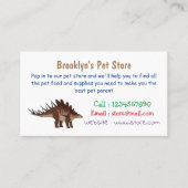 Kentrosaurus cartoon illustratie visitekaartje (Voorkant)