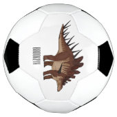 Kentrosaurus cartoon illustratie voetbal (Gedraaid)