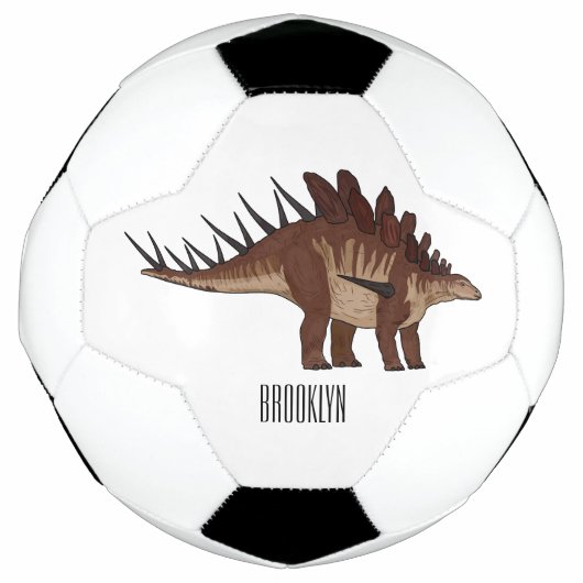 Kentrosaurus cartoon illustratie voetbal (Voorkant)