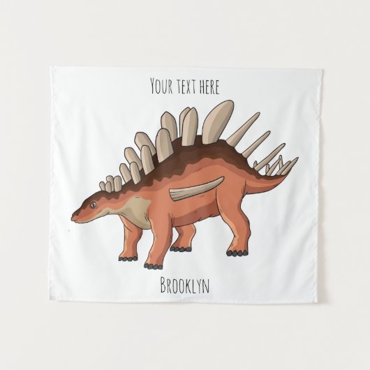 Kentrosaurus cartoon illustratie wandkleed (Voorkant (horizontaal))