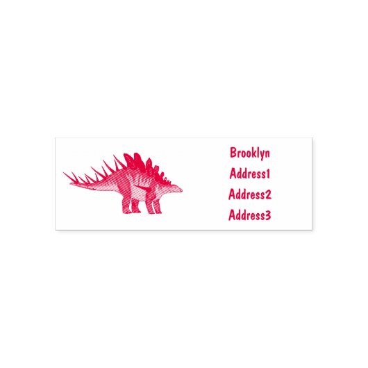 Kentrosaurus cartoon illustratie  zelfinktende stempel (Design)