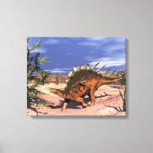 Kentrosaurus dinosaur - 3D rendering Canvas Afdruk (Voorkant)