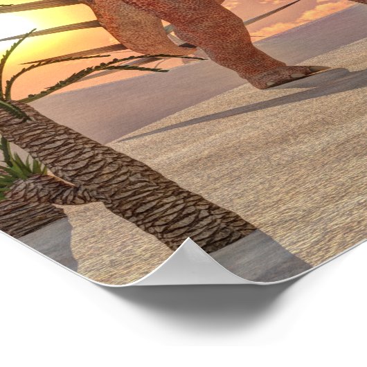 Kentrosaurus dinosaur - 3D rendering Poster (Hoek)