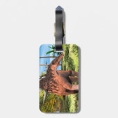 Kentrosaurus Dinosaur Jungle Prehistorische Kunst Bagagelabel (Achterkant verticaal)