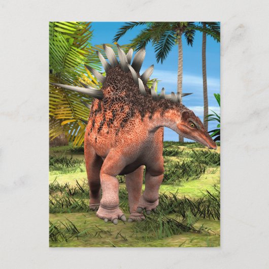 Kentrosaurus Dinosaur Jungle Prehistorische Kunst Briefkaart (Voorkant)