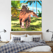 Kentrosaurus Dinosaur Jungle Prehistorische Kunst Canvas Afdruk (Insitu (Slaapkamer))