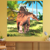 Kentrosaurus Dinosaur Jungle Prehistorische Kunst Canvas Afdruk (Insitu (Woonkamer))