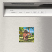 Kentrosaurus Dinosaur Jungle Prehistorische Kunst Magneet (Insitu (Vaatwasser))