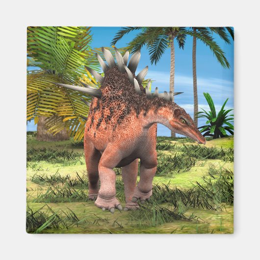 Kentrosaurus Dinosaur Jungle Prehistorische Kunst Magneet (Voorkant)