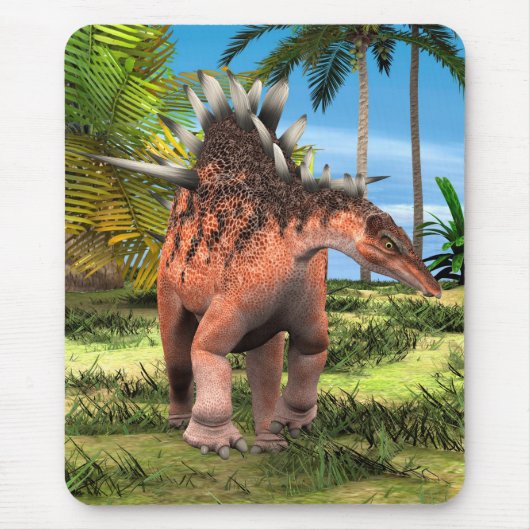 Kentrosaurus Dinosaur Jungle Prehistorische Kunst Muismat (Voorkant)