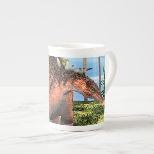 Kentrosaurus Dinosaur Jungle Prehistorische Kunst Porselein Kop (Voorkant rechts)