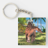 Kentrosaurus Dinosaur Jungle Prehistorische Kunst Sleutelhanger (Voorkant)