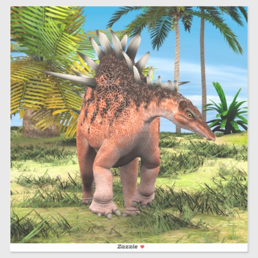 Kentrosaurus Dinosaur Jungle Prehistorische Kunst Sticker (Vel)