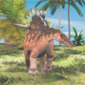 Kentrosaurus Dinosaur Jungle Prehistorische Kunst Sticker (Voorkant)