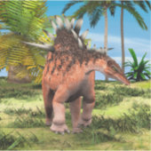 Kentrosaurus Dinosaur Jungle Prehistorische Kunst Sticker (Voorkant)