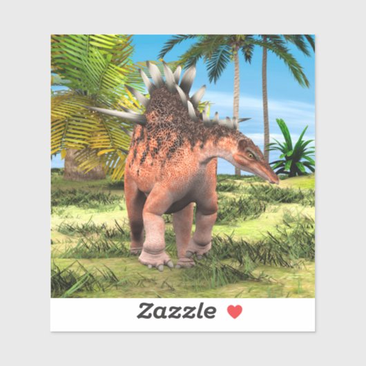 Kentrosaurus Dinosaur Jungle Prehistorische Kunst Sticker (Vel)