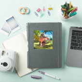 Kentrosaurus Dinosaur Jungle Prehistorische Kunst Sticker (iPad Cover)