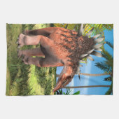Kentrosaurus Dinosaur Jungle Prehistorische Kunst Theedoek (Horizontaal)