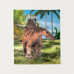 Kentrosaurus Dinosaur Jungle Prehistorische Kunst Wandkleed