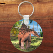 Kentrosaurus Dinosaur Oerwoud Prehistorische Kunst Sleutelhanger (Voorkant)