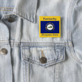Kentuckian Banner-Button Vierkante Button 5,1 Cm (In situ)