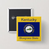 Kentuckian Banner-Button Vierkante Button 5,1 Cm (Voorkant /achterkant)