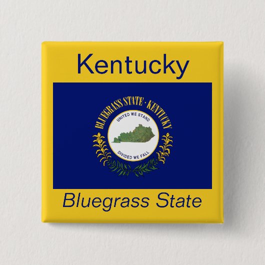 Kentuckian Banner-Button Vierkante Button 5,1 Cm (Voorkant)