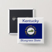 Kentuckian Banner-Button Vierkante Button 5,1 Cm (Voorkant /achterkant)