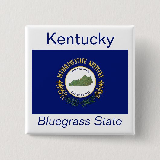 Kentuckian Banner-Button Vierkante Button 5,1 Cm (Voorkant)