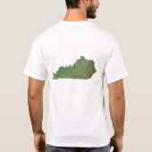 Kentuckian Banner + kaart T-shirt (Achterkant)