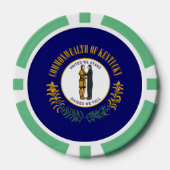 Kentuckian Flag, Flag of Kentucky Poker Chips (Voorkant)