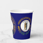 Kentuckian Flag & Seal, Flag of Kentucky Papieren Bekers (Achterkant)