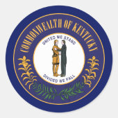 Kentuckian Seal, Kentucky Ronde Sticker (Voorkant)