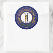 Kentuckian Seal, Kentucky Ronde Sticker (Tas)