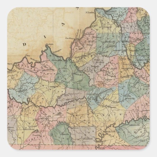 Kentucky 11 vierkante sticker (Voorkant)